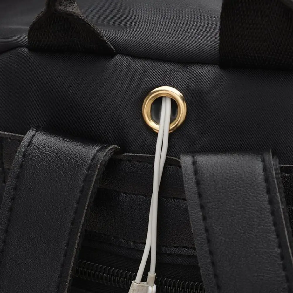 Oxford Cloth Simple Luxury Backpack Small Pack Multi-functional Solid Color Shoulder Bag Solid Color Handbag Retro Backpack