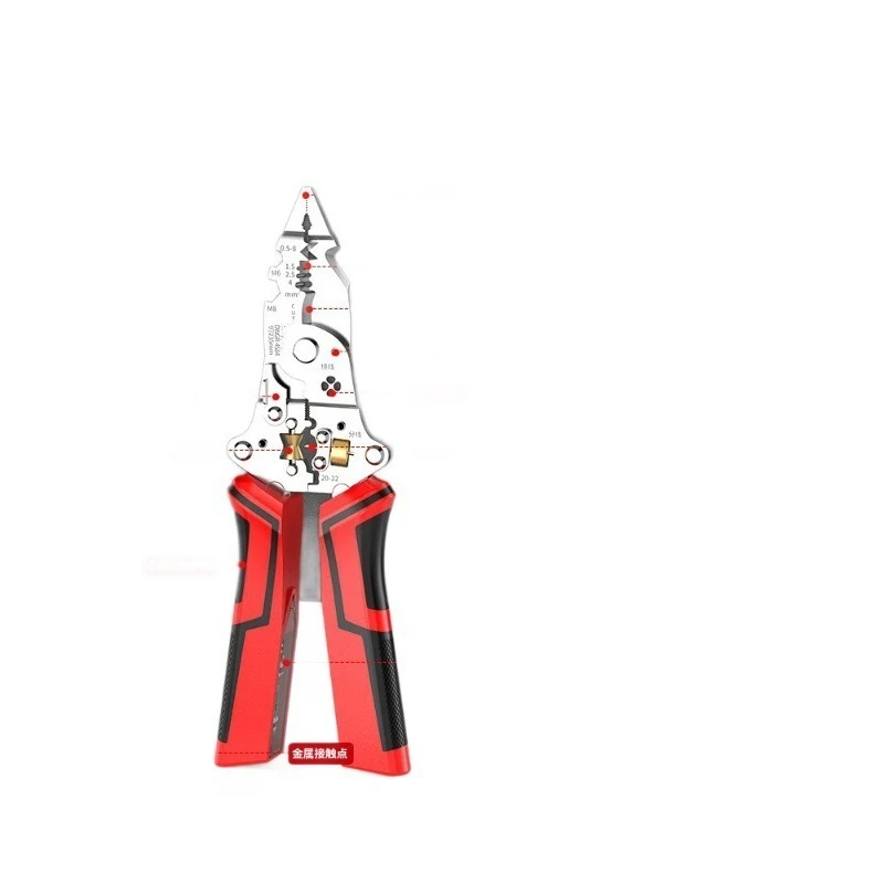 For Measurable Electric Wire Stripping Pliers Household Folding Wire Stripping Pliers for Wire Cutting Electricians