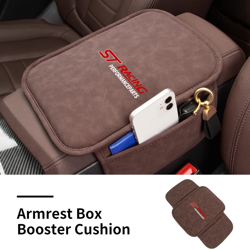 

Car Armrest Storage Box Cover Liner Auto Center Console Protector For Ford Fiesta Focus mk2 mk3 Ranger Mondeo mk4 S-MAX Kuga