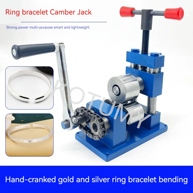 Jewelry Ring Bending Machine Hand Crank Earrings Press Bend Steel Plastic Round Press Machine Solid Gold And Silver Plus Tools