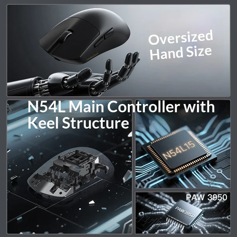 Darmoshark M9 Bluetooth Wireless Mouse PAW 3950 8K HZ with Digital
