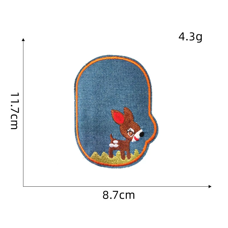 30pcs/Lot Anime Embroidery Patch Letter Clothing Decoration Accessory Craft Diy Applique Denim  Engineer Truck Ladybug Bear