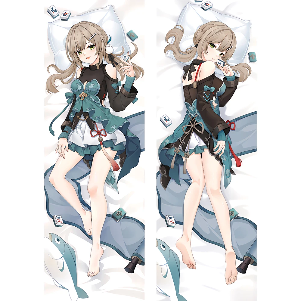 

Anime Pillow Cover for Bed Throw Cushions Long Pillowcase Dakimakura Kawaii Decorative Pillows Honkai Star Rail Qingque Otaku