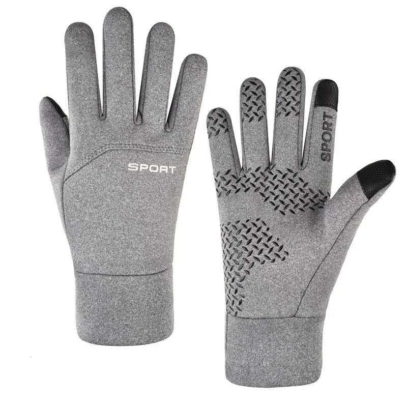 Guante para correr para deportes al aire libre de invierno, guantes cálidos con pantalla táctil para gimnasio, Fitness, guantes con dedos completos para hombres y mujeres, guantes mágicos tejidos