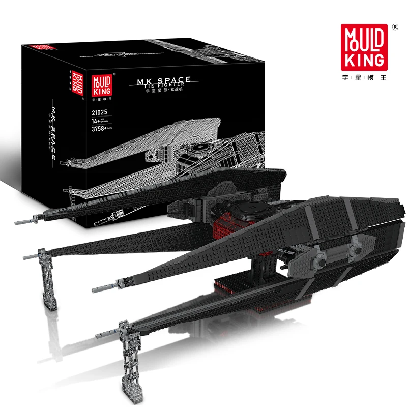 Mould King MOC 21025 Kylo Ren Tie Fighter Building Model Titanium Fighter Moc Plastic Star Plane Spaceship Model Kits Gift - Image 2