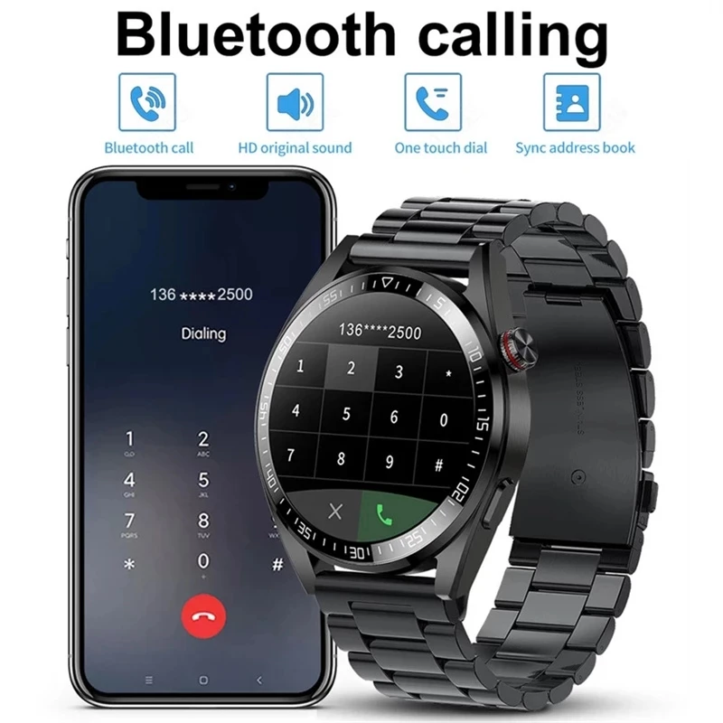 Reloj inteligente para hombre, pulsera con pantalla HD de 454x454, 8 GB de RAM, visualización constante de la hora, Bluetooth, llamadas, música Local, para Android ios