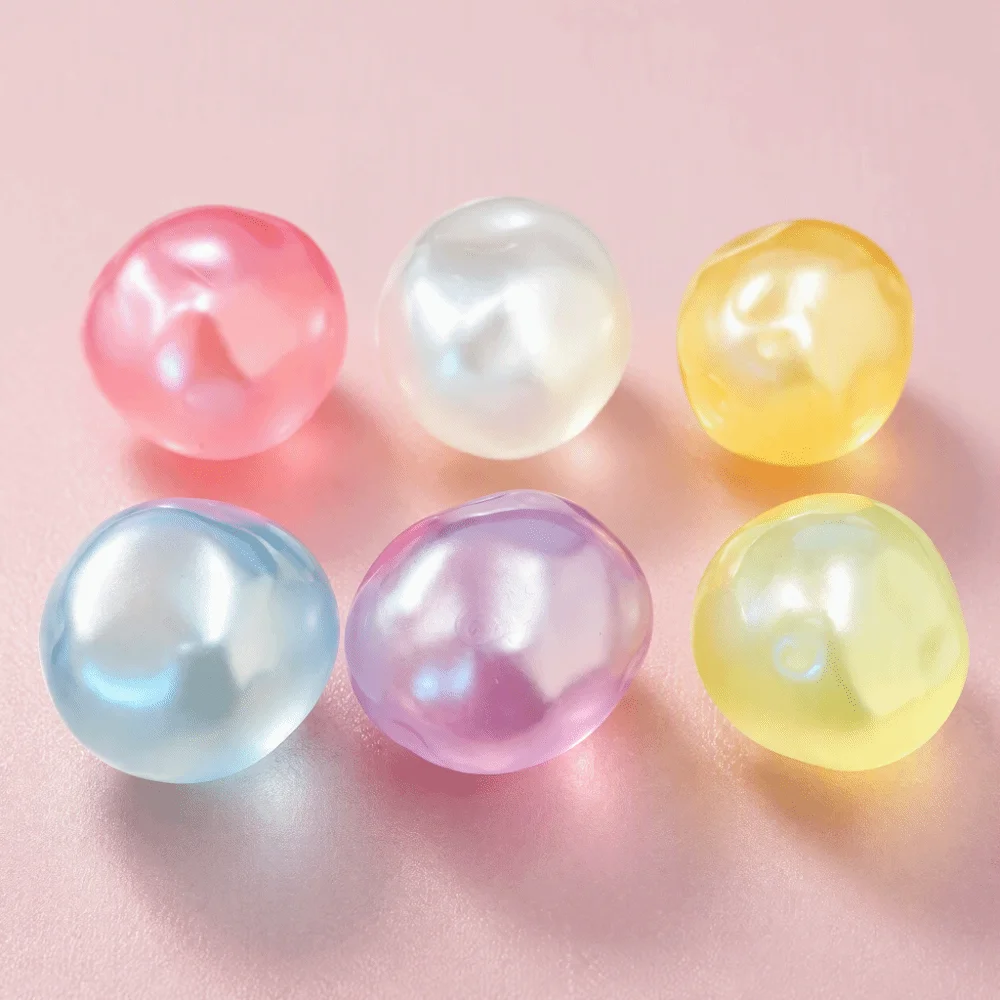 Blue Coconut Oil Squishy Ball Soft Slow Rising Ball Quick-rebound Squeeze Clear Jelly Transparent Squishy Pearl Squishy