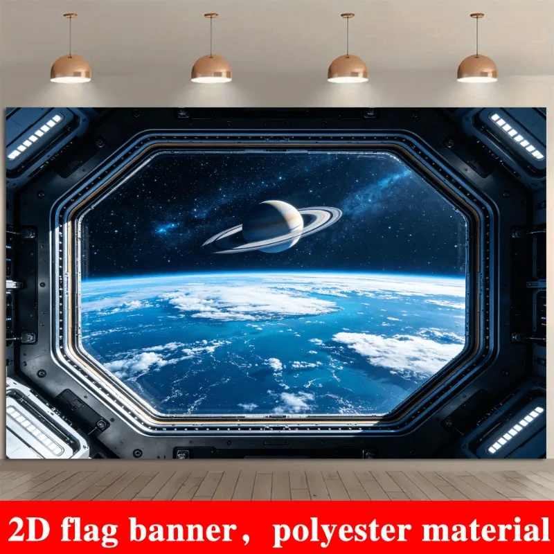 Luxury Space Earth Galaxy Tapestry Wall Decor Sci Fi Planet View Poster Banner Astronaut Background Starry Sky Room Decoration