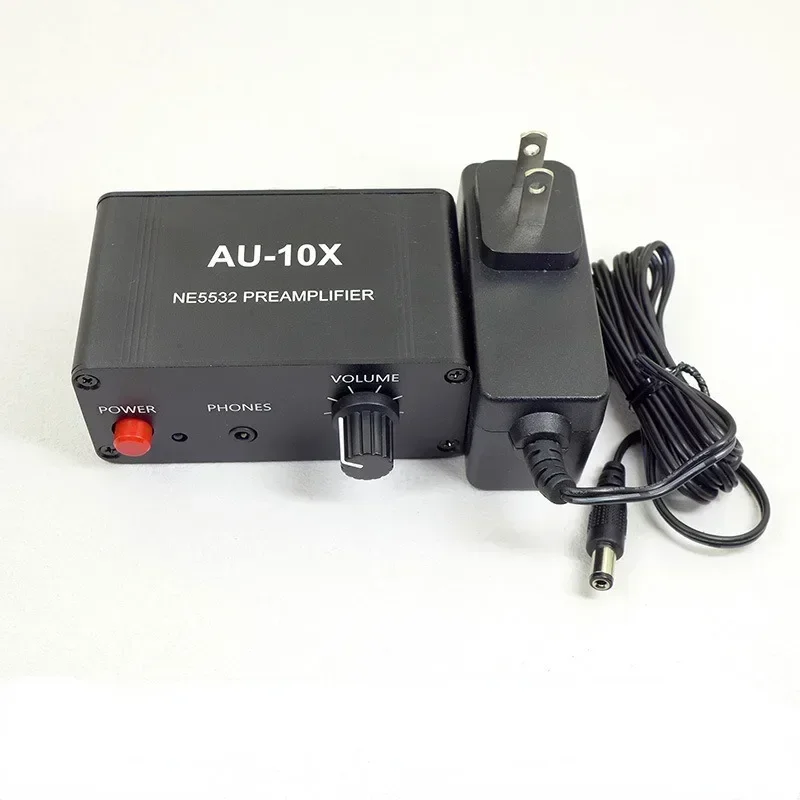 

AU-10X NE5532 Stereo Music Audio Signal Pre-amplifier Amp Headphone Amplifier Board Gain 20db RCA 3.5MM Volume Control Tone