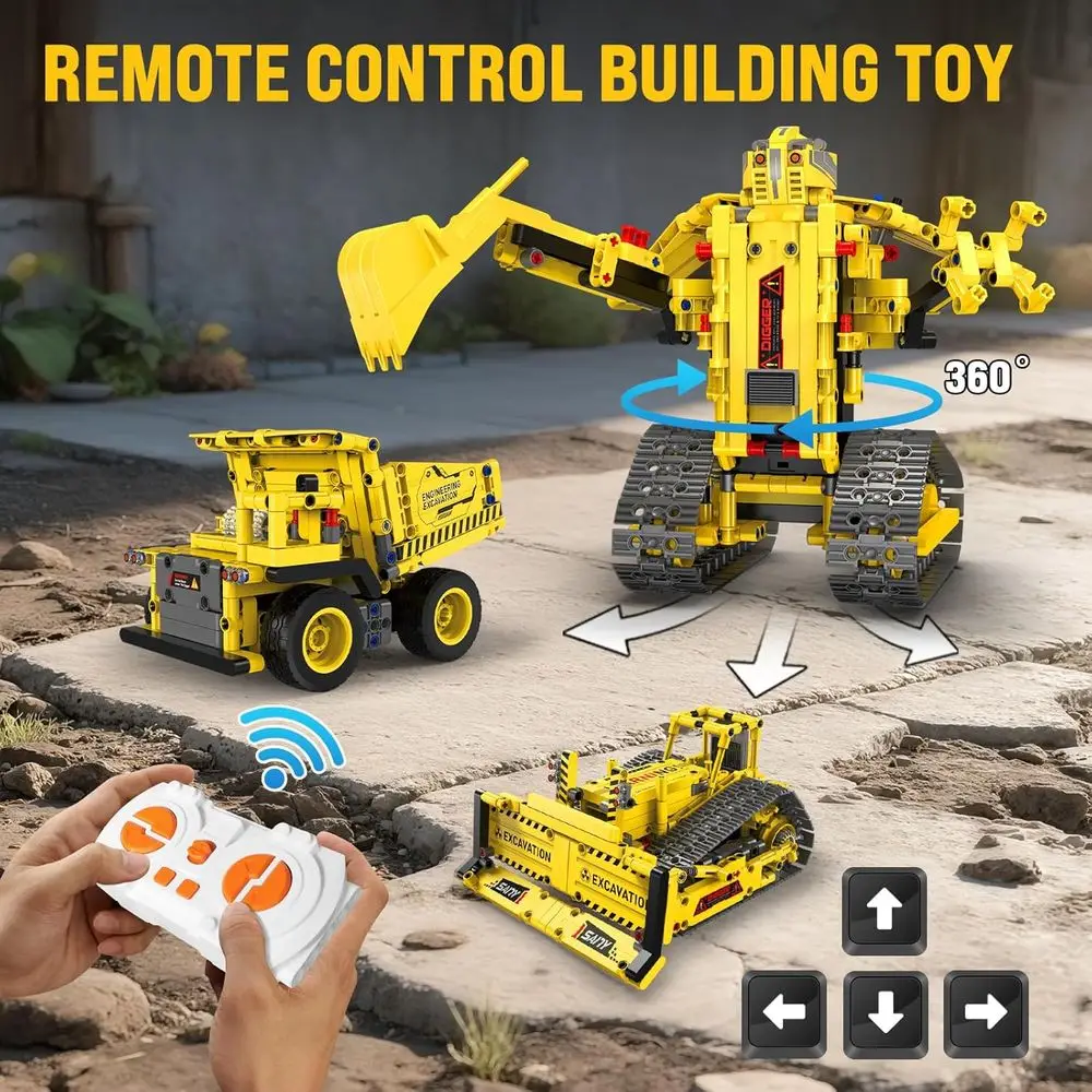 Kit de robótica STEM para niños: bloques de construcción de 550 piezas con robot RC, aplicación y control remoto, edades de 6 a 14 años