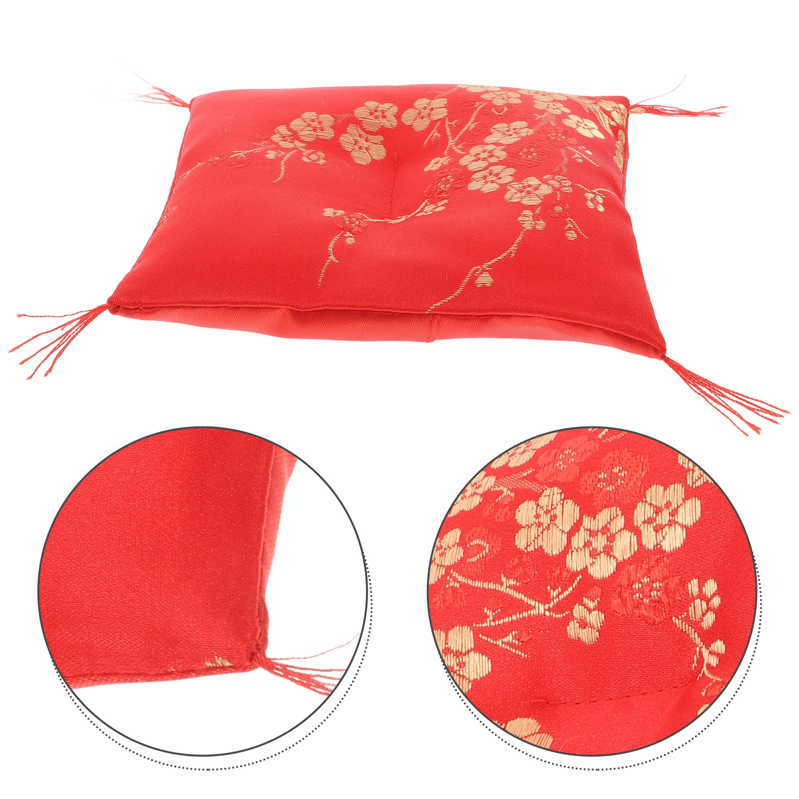 1pcs Fortune Cat Bottom Cushion Floral Pattern Ceramic Lucky Cat Pad Soft Washable Mat For Small Figurines Home Decor