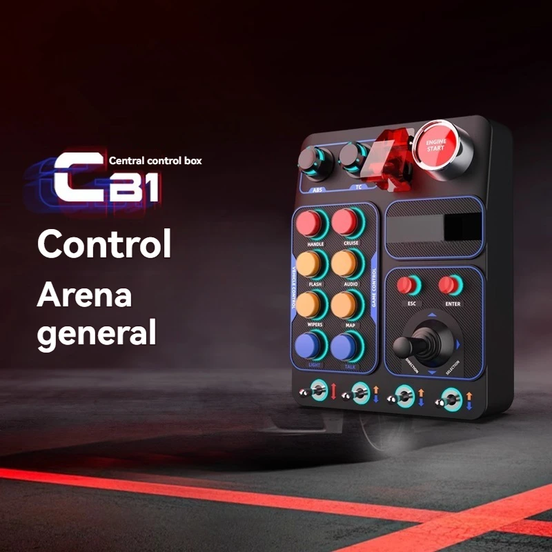 CB1 Central Control Box Multifunctional Buttons RGB Lighting Effects European Game Control Box European Truck Simulation 2