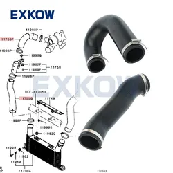 Inter Koeler Inlaat Luchtslang Voor Mitsubishi Pajero Montero V 88W V 98W 1505a359 1505a360 1505a362