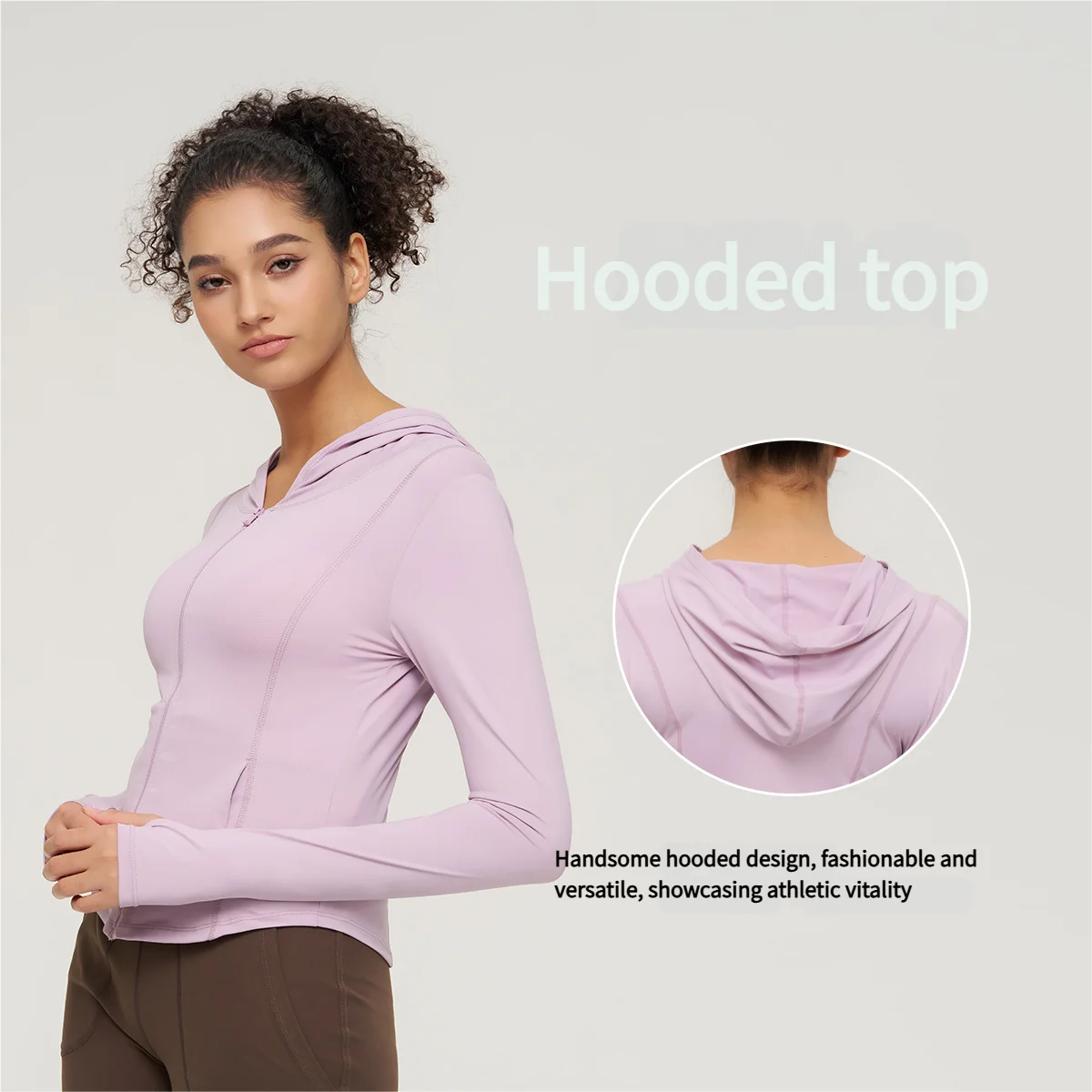 

Крутые солнцезащитные рубашки для йоги для женщин, Рашгард, толстовка с длинным рукавом и капюшоном для большого пальца, летний УФ/SPF солнцезащитный гидрокостюм, укороченные топы в повседневном стиле