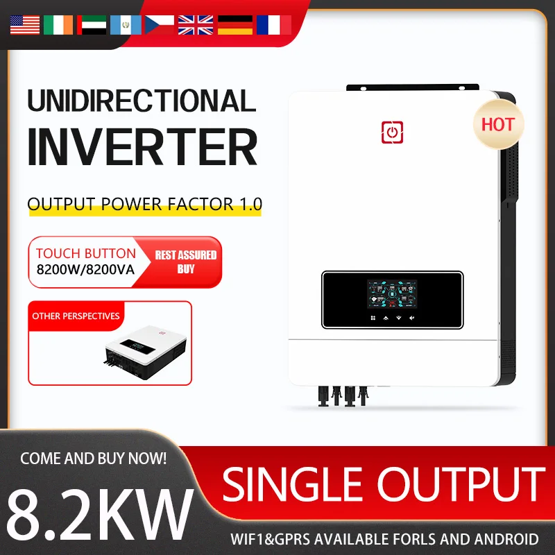 

Инвертор постоянного тока переменного тока 8,2 кВт, инвертор мощности чистой синусоиды для домашнего промышленного коммерческого использования, недорогой солнечный преобразователь 220 В