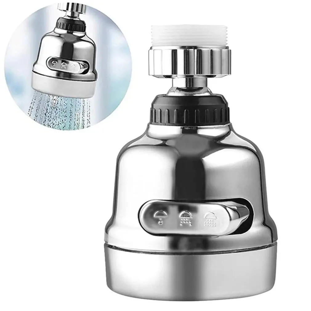 360 Degree Swivel Kitchen Faucet Aerator Adjustable Dual Mode Sprayer Filter Diffuser Water Saving Nozzle Faucet Connector