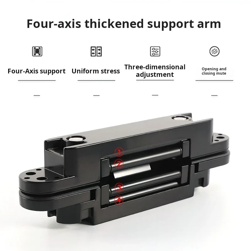 Heavy Duty Hidden Door Hinge 180-degree Open Hinge Invisible Concealed Door Hinge Load Bearing to 120KG