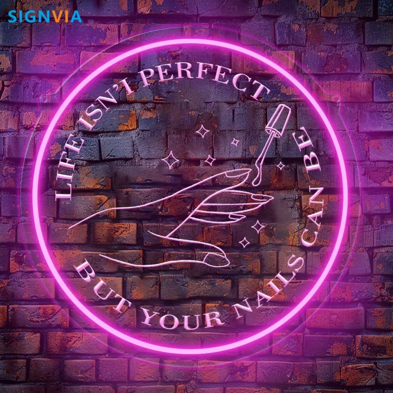 

Пользовательский дизайн ногтей, неоновая вывеска с питанием от USB, настенный светильник для салона, студии, спа, парикмахерской, подарок, домашний декор в ночное время, украшение для ногтей