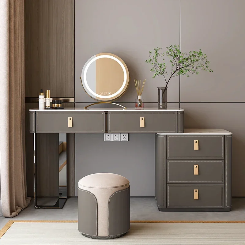 

Women Makeup Dressing Table Mirror Led Luxury Nordic Dressing Table Cabinets Corner Tocador De Maquillaje Mueble Home Furniture