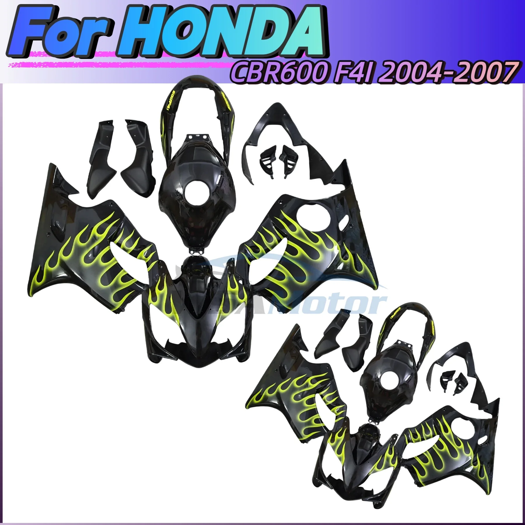 

Motorcycle Fairing Kit For Honda CBR 600 F4i 2004 2005 2006 2007 Customizable Injection Fairings CBR600F4i 04 05 06 07