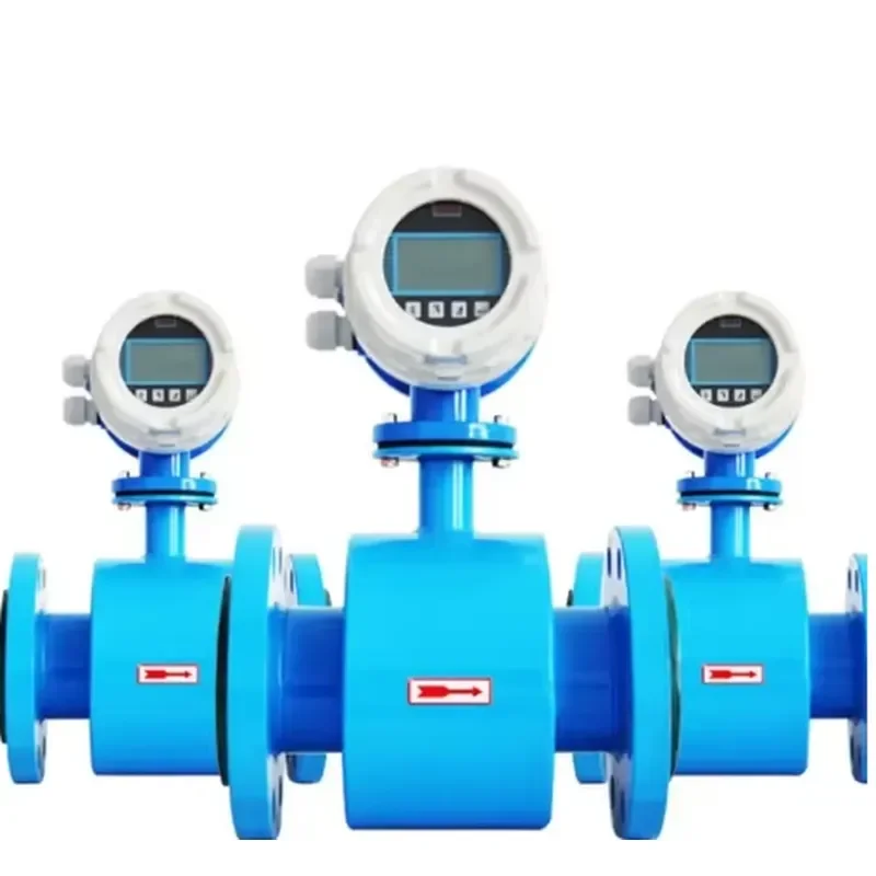 Industrial Electromagnetic Flow Meter Digital Intelligent Water Liquid Flowmeter Sensor High Accuracy DN15 to DN300 Pipe Size