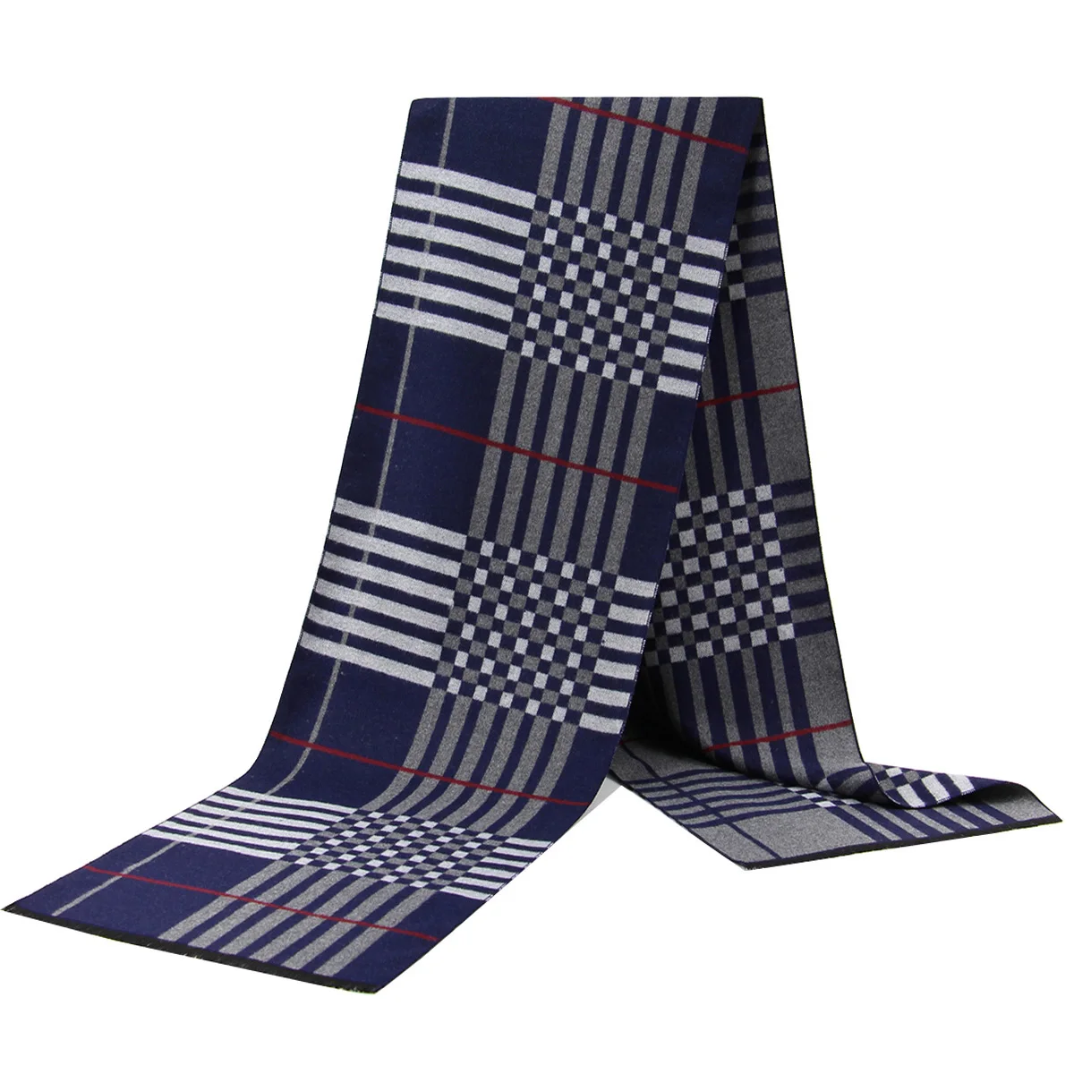 

Luxury Brand Winter Men Cashmere Scarf Plaid Scarves Pashmina Shawl Casual Blanket Tassel Wraps Man Business Foulard