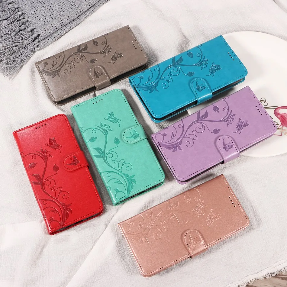 Pop Cute Apricot Blossom Tree Case For Samsung Galaxy Note 20 Ultra 10 9 8 S9 S8 Plus S7 Edge Wallet Phone Protect Capa D06G