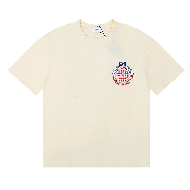 Street Trend Rhude T-shirt Summer Unisex Casual Letter Print High Quality Short Sleeve Tee Send Out in One Day