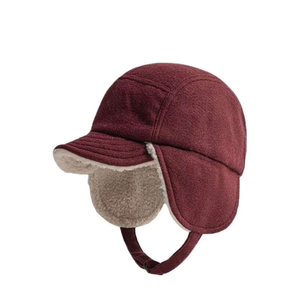 

Утепленная шерстяная шапка-авиатор с защитой ушей для осени и зимы, ветрозащитная, для езды на велосипеде, от холода