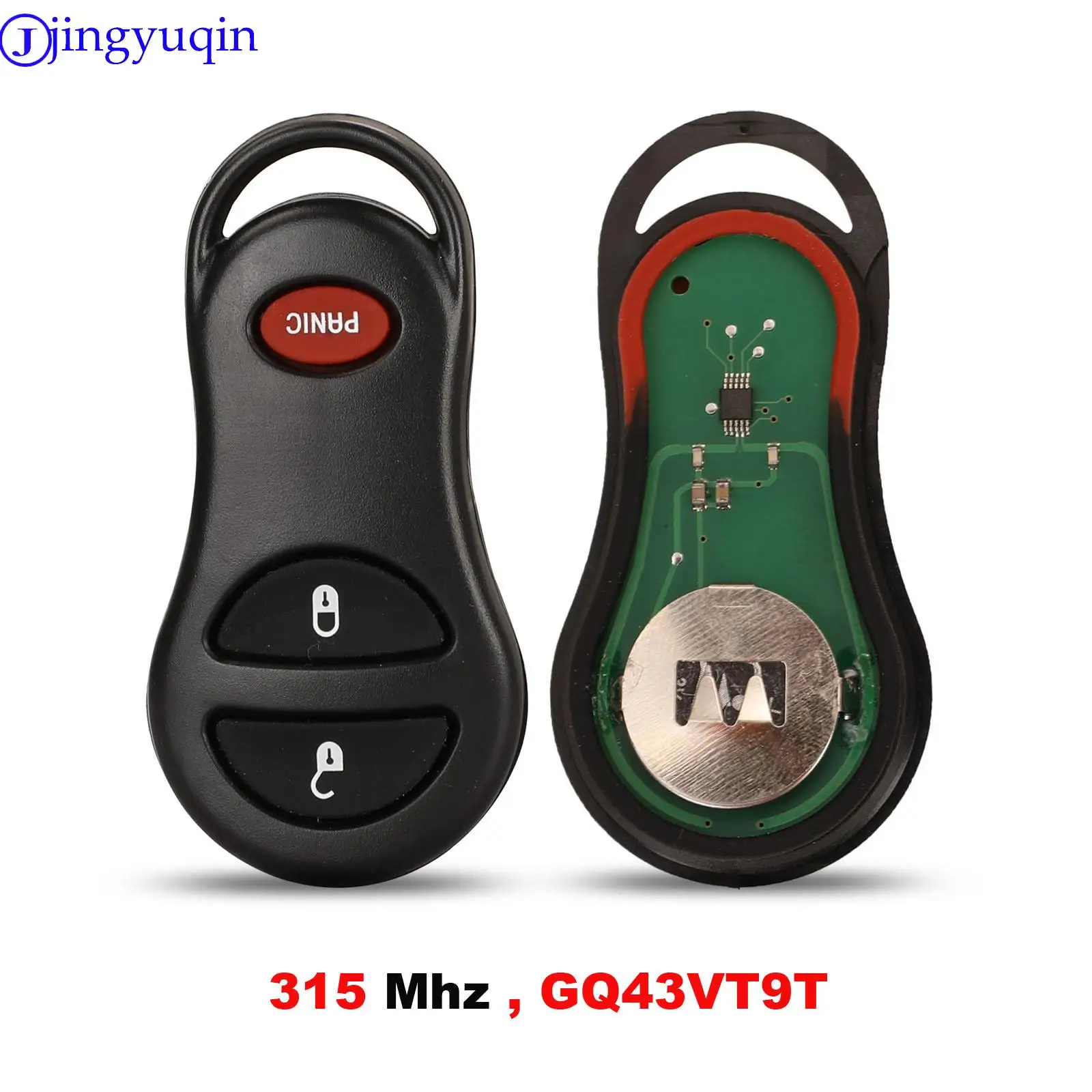 jingyuqin 315 Mhz GQ43VT9T 2+1 Buttons Remote Car Key For Chrysler Dodge Jeep 1998-2004 Jeep Cherokee Grand Cherokee