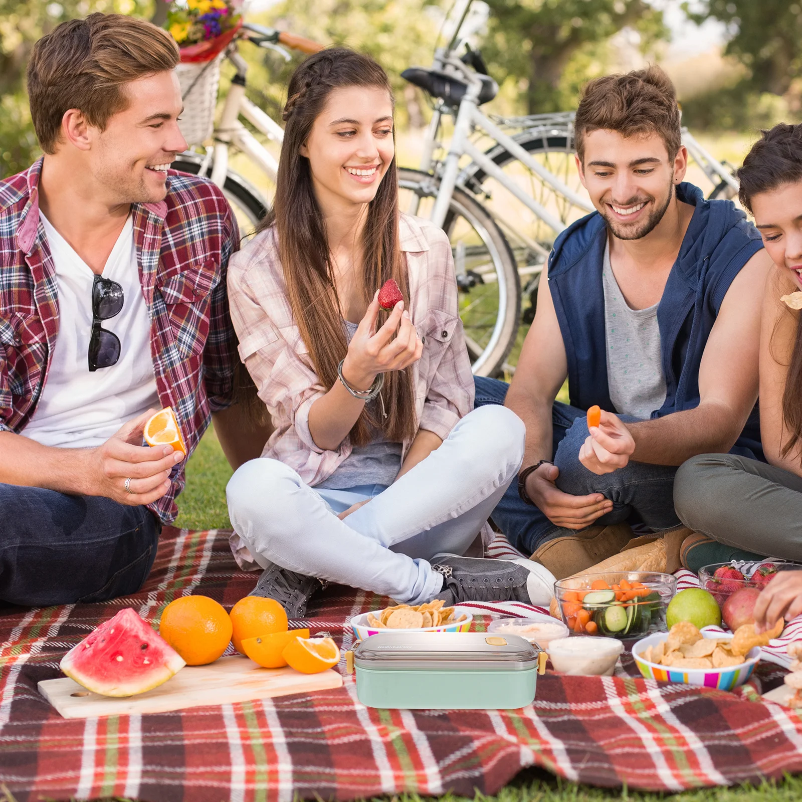 

800ml 304 Stainless Steel Insulated Lunch Box Leakproof Food Container Large Capacity for Hot Meals Students Office Food Storage