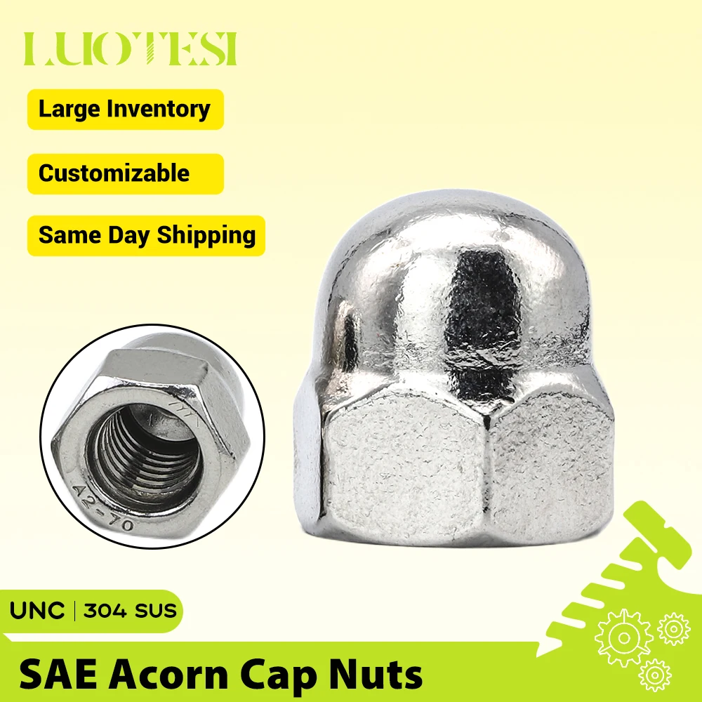 SAE Acorn Dome Cap Head Hex Nuts Hex Cap Nut 304 stainless steel 1/4 5/16 3/8 8# 10# Blind Nuts Domed Nuts For Decrotive