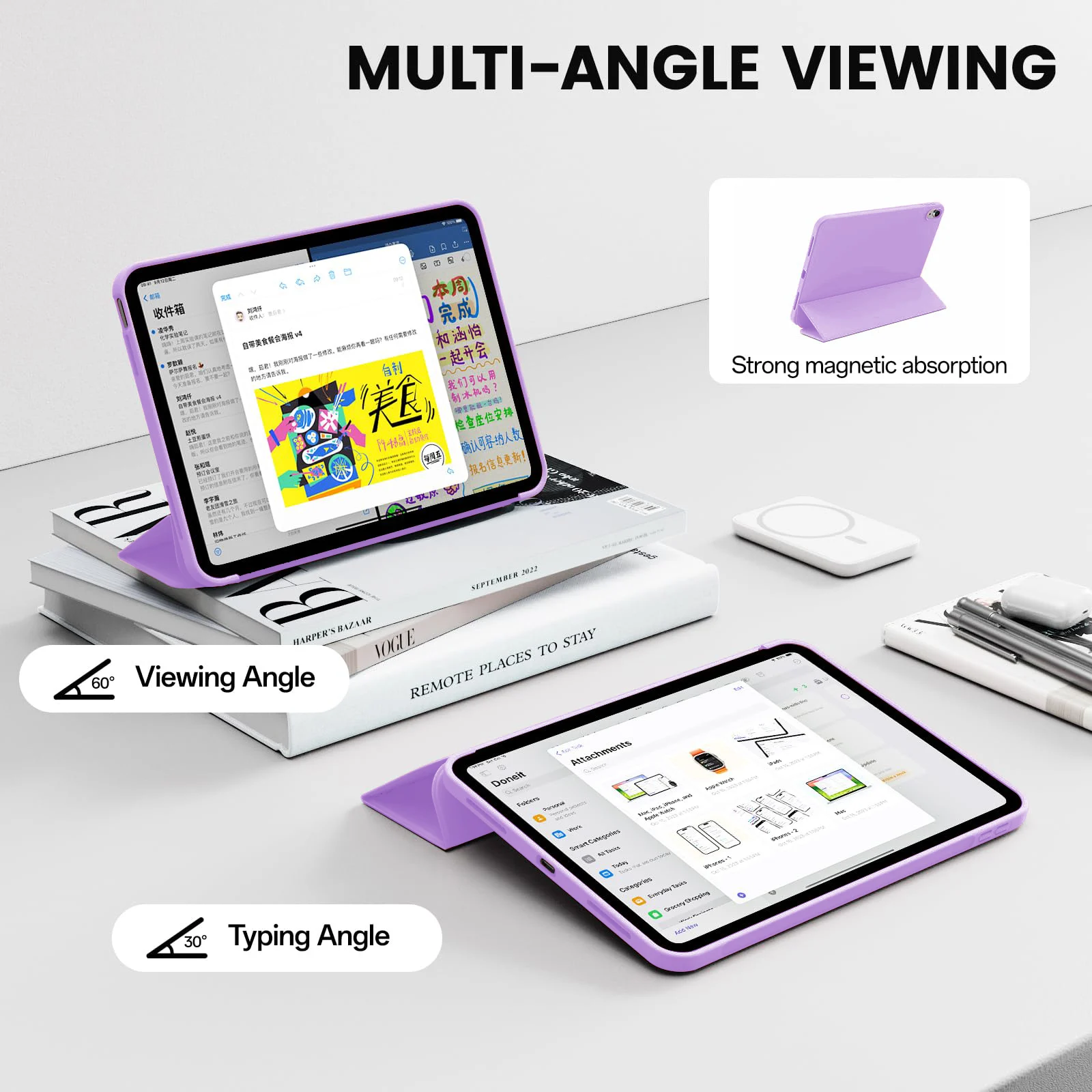 Solid Color Tablet Case for IPad Air M4/M3/M2, IPad Air 5th/4th 10.9 Silicone Case for IPad (A16) 11th 10th Trifold Stand Cover