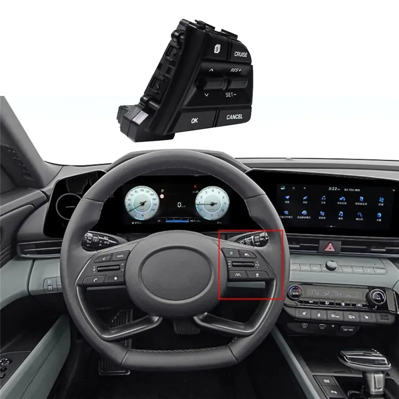 Car Steering Wheel Right Side Cruise Control Buttons For Elantra 2015-2020 Car Spare Parts Parts 96720F2040-A91R