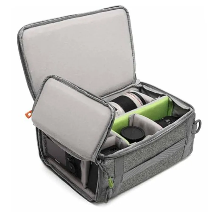 

Ударопрочная сумка-вкладыш для камеры с двойным отверстием, утепленный чехол-куб для объектива, рюкзак для DSLR, SLR и беззеркальных камер