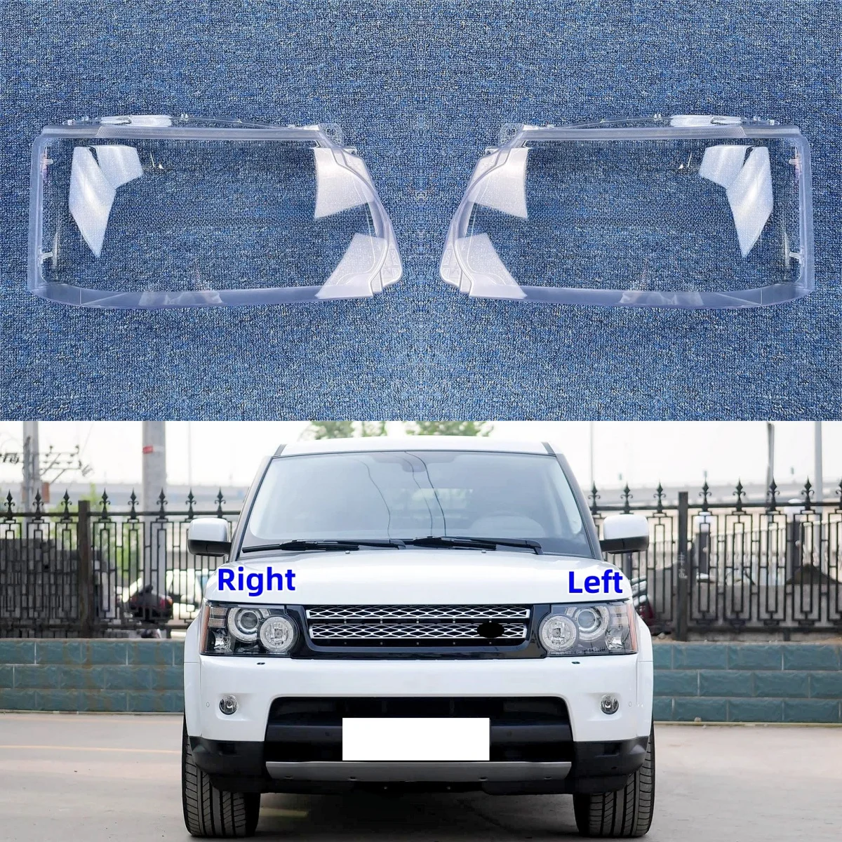 

For Land Rover Range Rover Sport 2010 2011 2012 2013 Auto Light Caps Car Headlight Cover Transparent Lampshade Glass Lens Shell