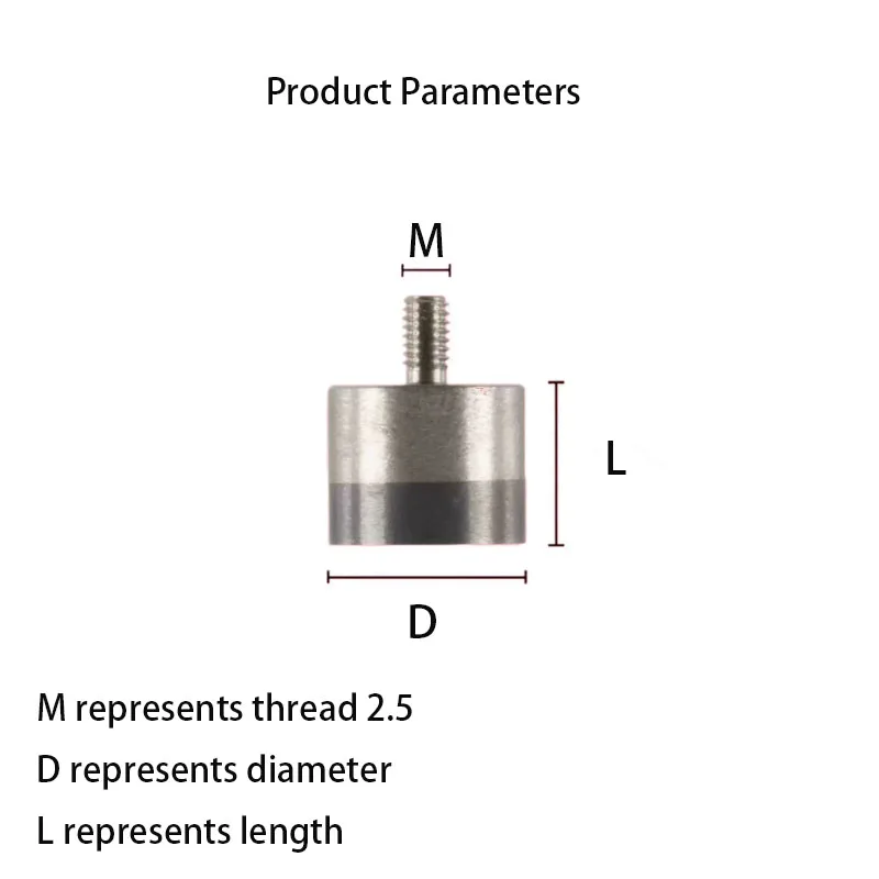 M2.5 Flat L8mm Measuring Needle 4mm 5mm 6mm 8mm 10mm Diameter Cylindrical Flat Head Micrometer Probe