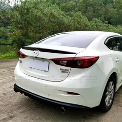 ABS Plastic Rear Trunk Wing Spoiler Car Accessories Fit For Mazda 3 Axela Sedan 4Doors 2014 2015 2016 2017