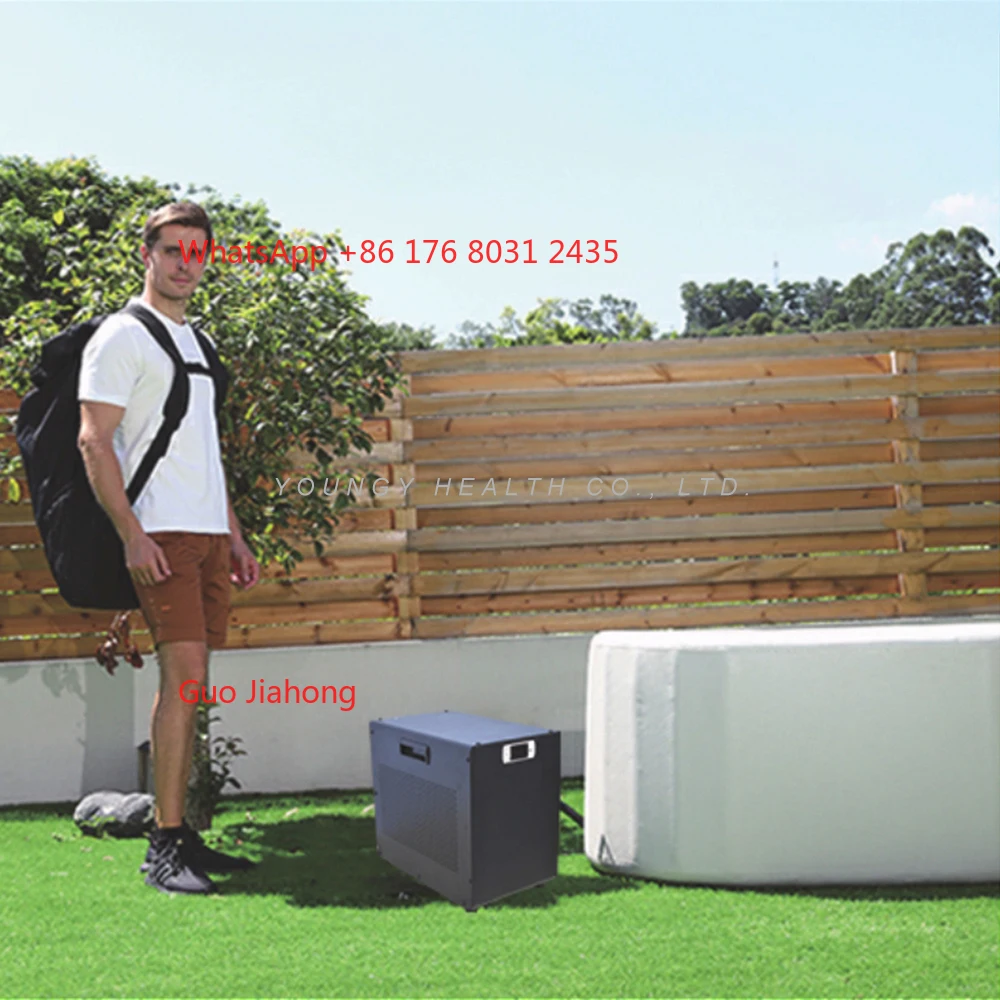 

Athlete Sports Recovery Plunge Chiller Build-in UV Ozone Water Pipes Pump Cold Plunge 0.8 Water Chiller for Ice Bath with WIFI