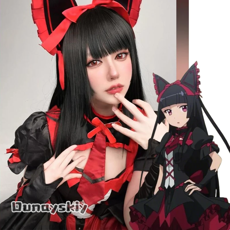 

asNNs*Cosplay GATE Rory Mercury Costume Women Fancy Lolita Dress CuteSkirt Uniform Short Sleeve Top Outfit Halloween Disguise