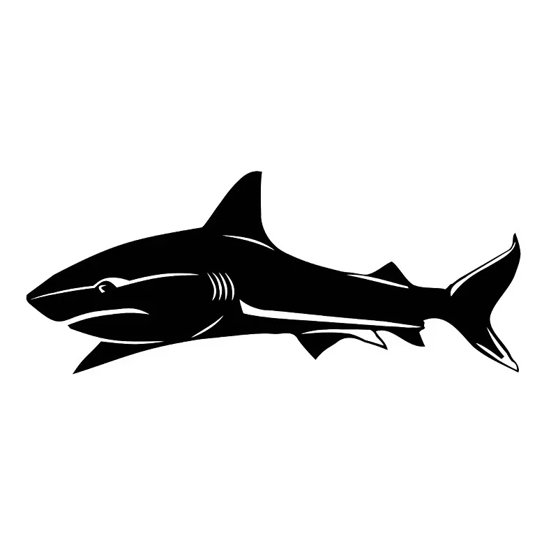 

17*7cm marine life large shark design styling window bumper home decoration vinyl waterproof sticker