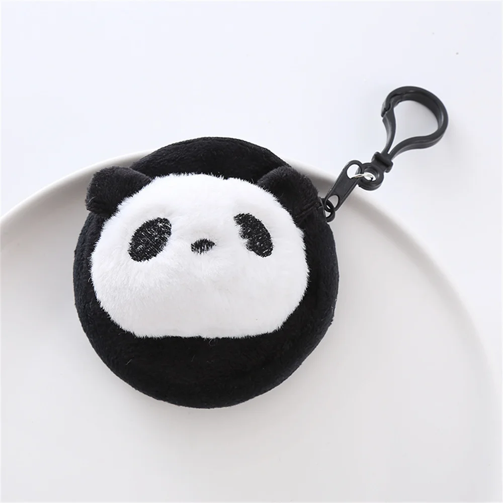 New Creative Panda Earphone Set Wallet Car Keychain Backpack Hanging Decoration Cute Keychain Coin Bag