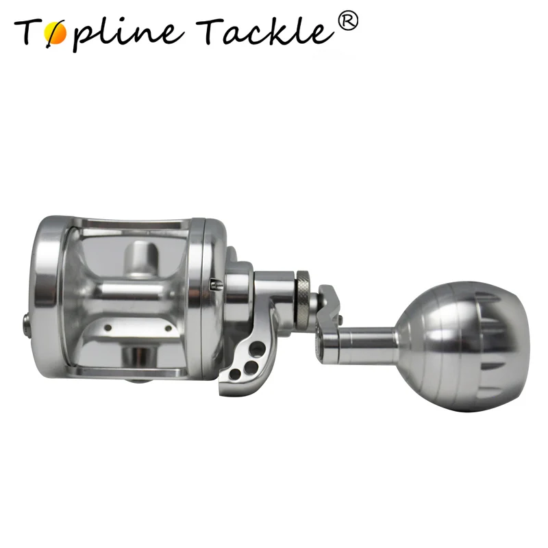 Rueda de pesca serie TC1000 2000 3000 5000, carrete de perfil alto pesado, arrastre máximo de 30KG, carrete de pesca Baitcasting de Metal completo