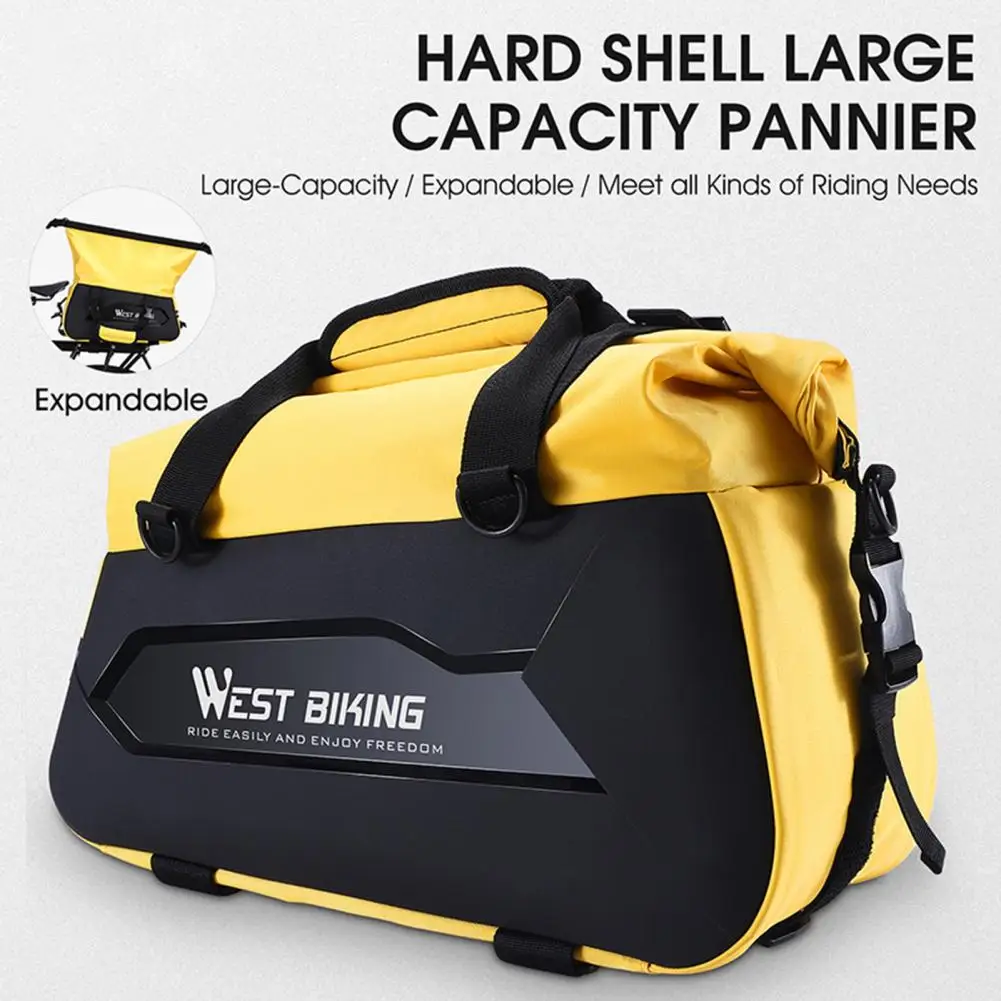 13-25L Bicycle Rear Seat Bag Reflective MTB Mountain Bike Pannier Bag Waterproof Cycling Rack Trunk Cargo Bag Bike Accessories