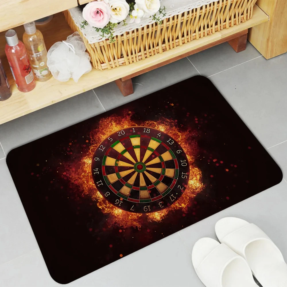 Dart Board Arrow Target Carpet Non-Slip Living Room Hallway Entrance Carpet Sofa Chairs Area Mat Kitchen Bathroom Home Decor Rug