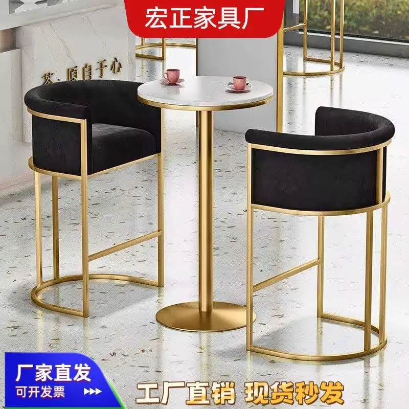 خفيف عصري - كرسي بار فاخر، مقعد بار، أريكة، مقهى، مطعم، مكتب أمامي، مقعد طاولة غير رسمي عالي الظهر #4