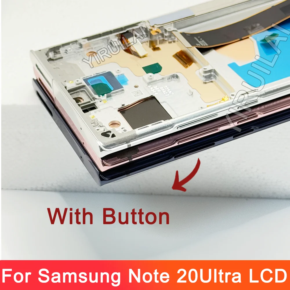 Tela OLED Note 20 Ultra de 6,67 polegadas para Samsung Galaxy Note20 Ultra N985F N986B Display LCD Tela de toque de montagem digital