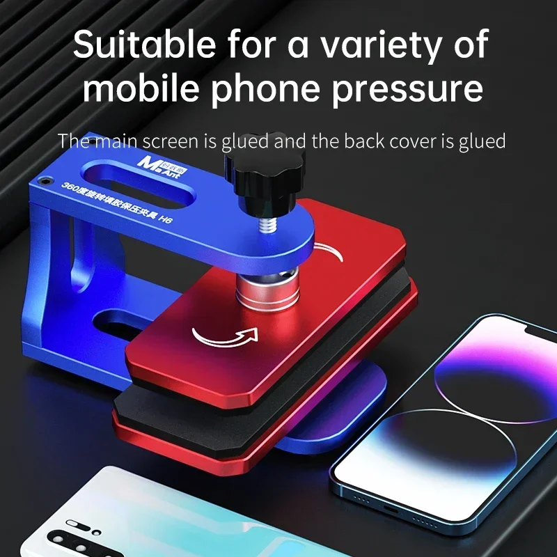 MaAnt H6 Universal 360° Rotate Glue Filling Pressure Retaining Platform Fixture Mobile Phone Screen LCD Clamp Fixing Repair Tool