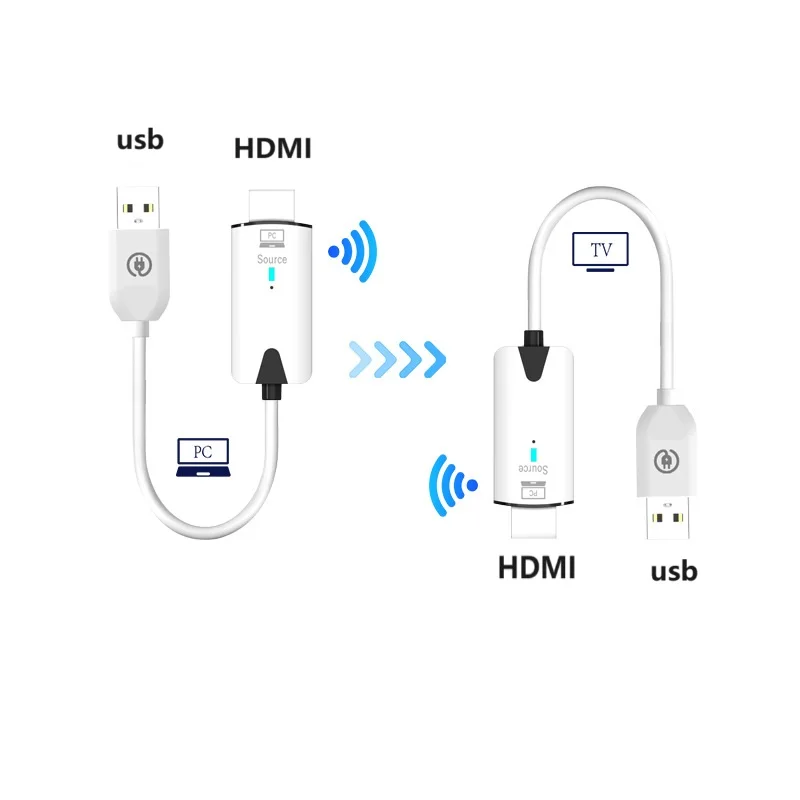 Imagem -03 - Cabo de Exibição sem Fio Hdmi Extender Transmissão de Vídeo Transmissor e Receptor Cabo Adaptador para Câmera pc para tv Monitor 30m