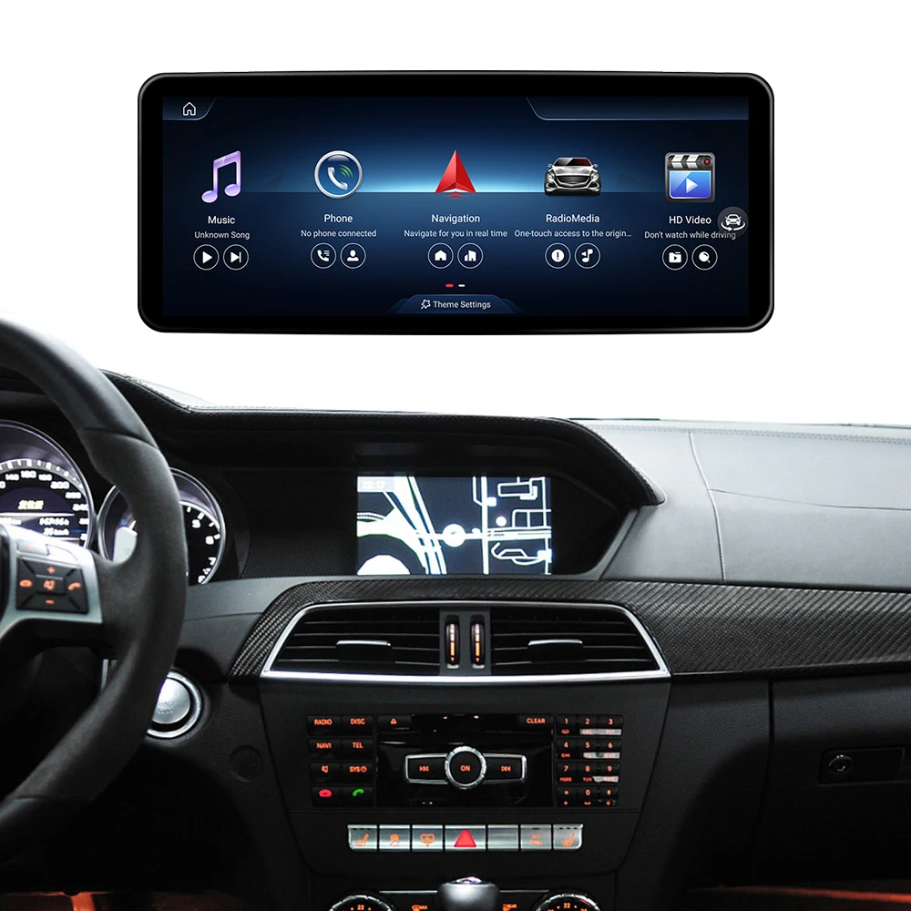 NGT C Class W204 Android Systems 12.3 Inch Oversized Car Dvd Touchscreen Easy To Install Car Dvd Player For Mercedes-benz Car
